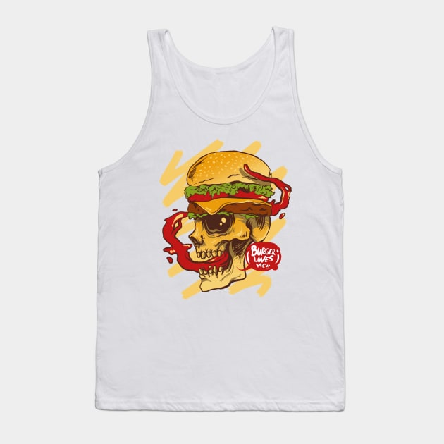 burger loves me Tank Top by spoilerinc